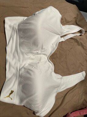 PUMA White High-Support Sports Bra